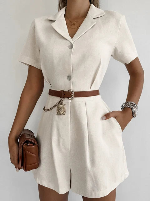 BRITTA - Zomer Linnen Jumpsuit