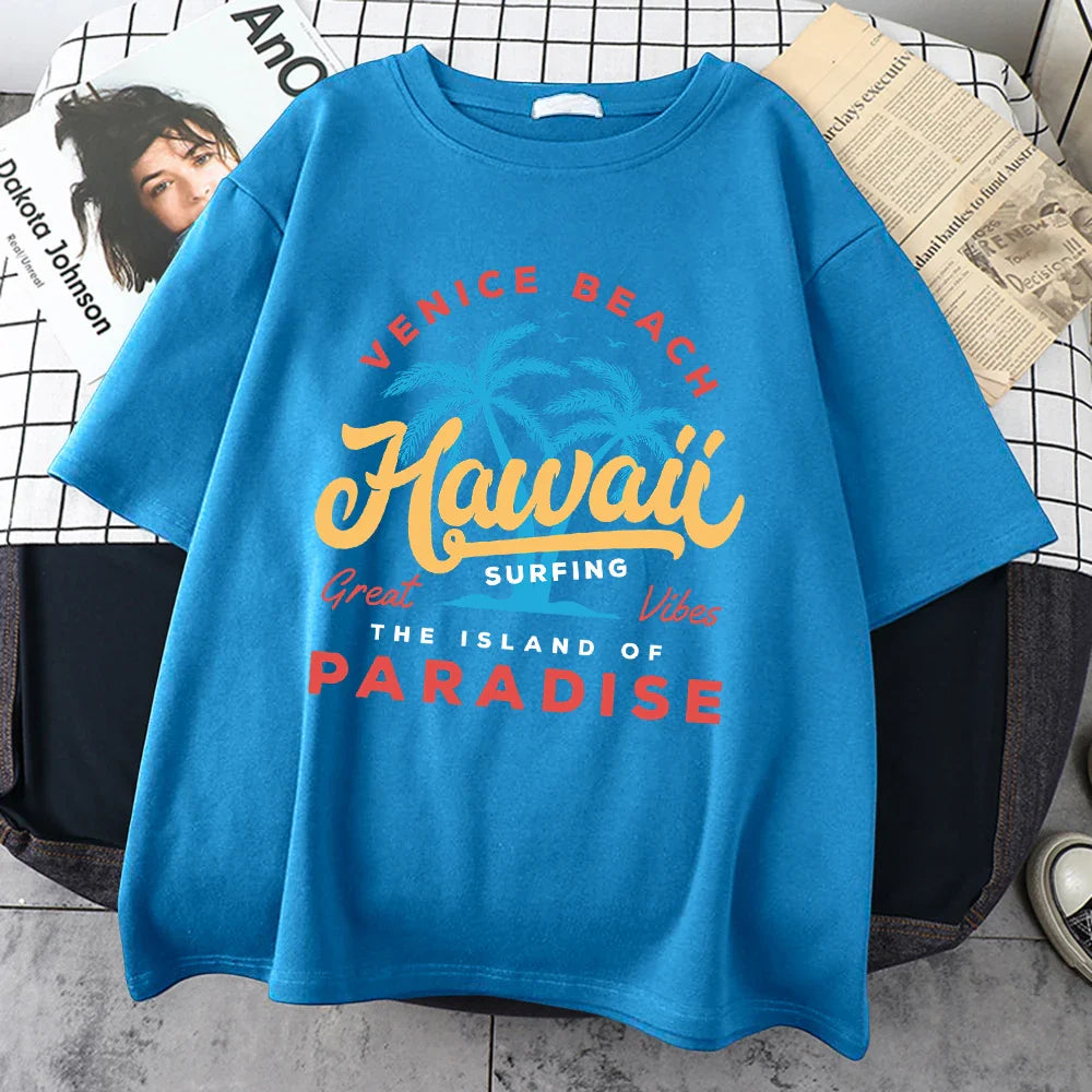 Unisex Casual T-shirt | Hawaii Print | Comfortabele Zomer Top | Streetwear Stijl