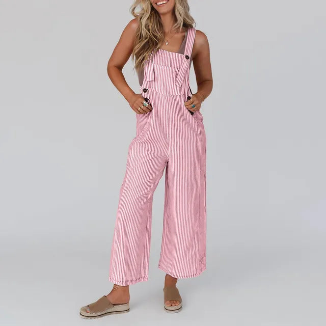 SARAH - Gestreepte Losse Jumpsuit