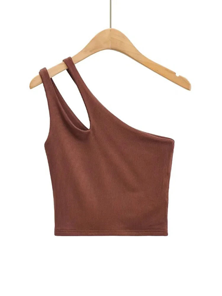 ESTHER - Stijlvol One-Shoulder Crop Top