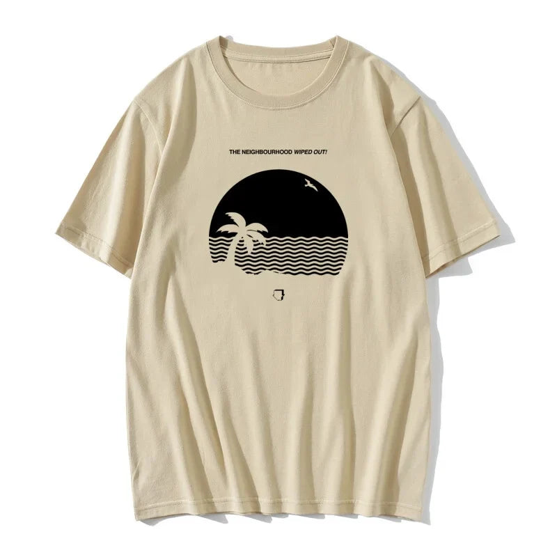 SERGIO - Heren Bedrukt Strand T-Shirt