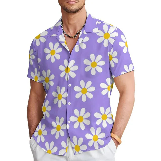 VINCENT - Heren Overhemd met Bloemenpatroon