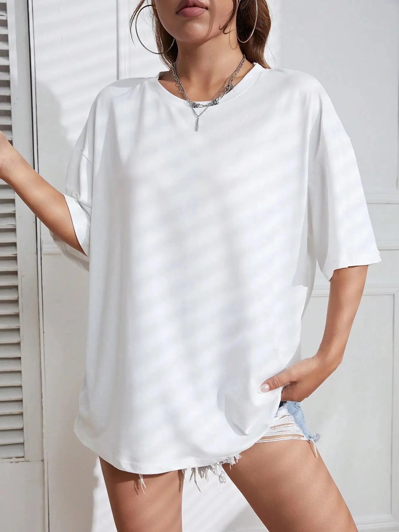 CLARA - Zachte Katoenen oversized T-Shirt in vele kleuren