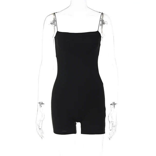 DELIA - Modieuze Open Rug Strakke Playsuit