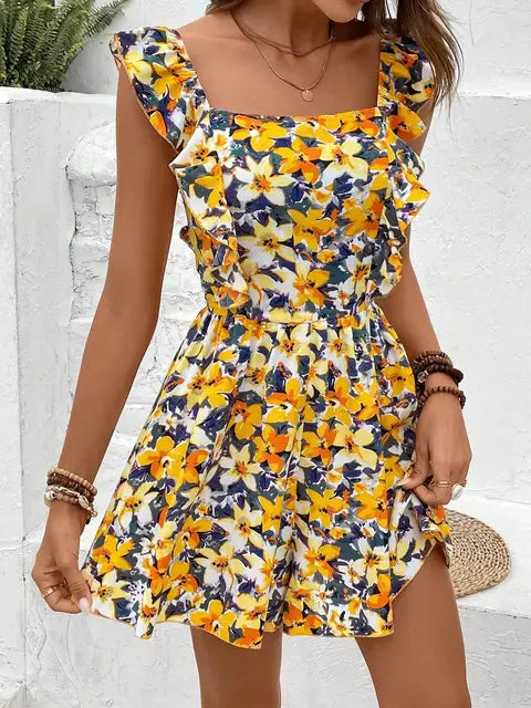 KARIN - Luchtige Bloemenprint Jumpsuit