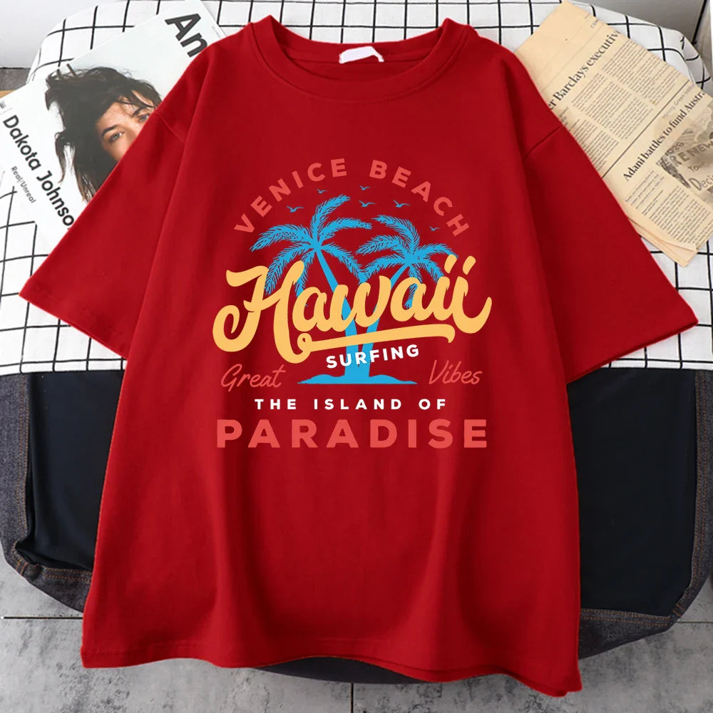 Unisex Casual T-shirt | Hawaii Print | Comfortabele Zomer Top | Streetwear Stijl