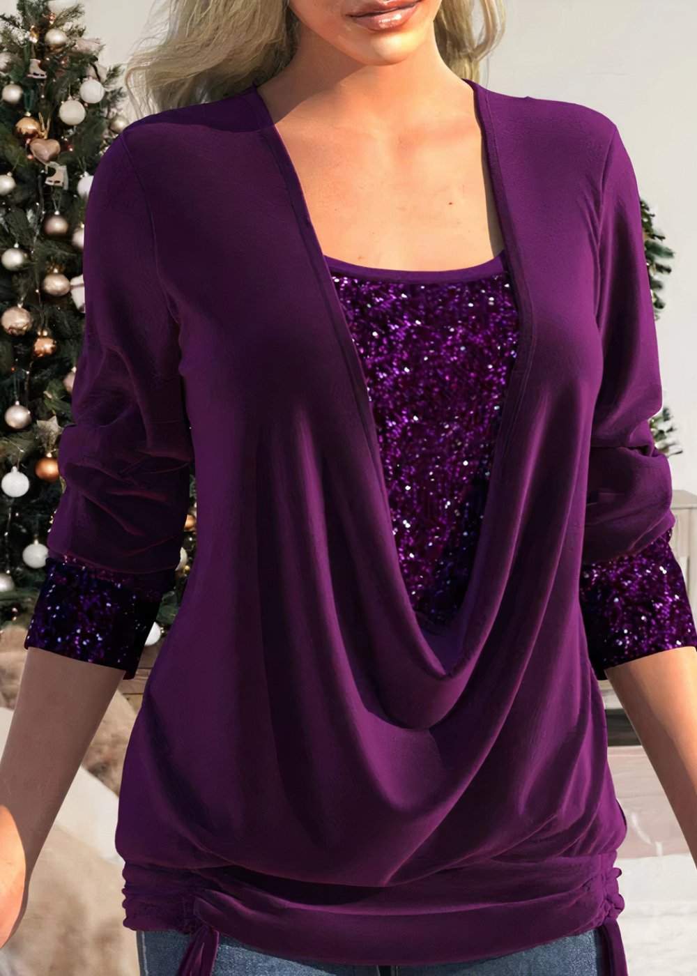 MIRIAM - Zachte blouse van glinsterend katoen