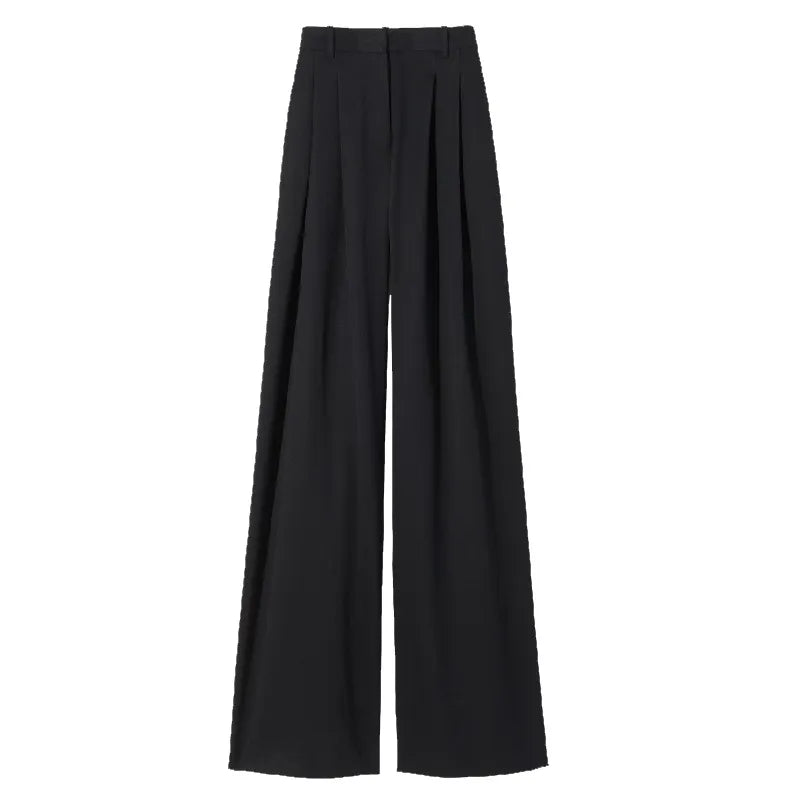 EMMA - Wijde damesbroek - High waist broek met wijde pijpen