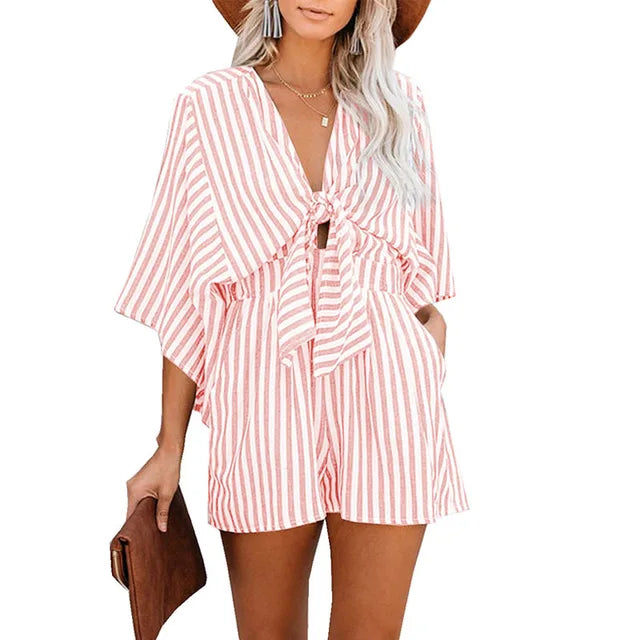 WILMA - Zomer Gestreepte Print Jumpsuit