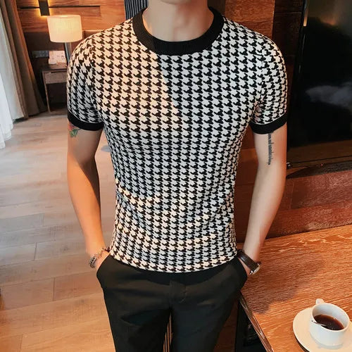 OSCAR - Luxueus Slim Fit Gebreid T-Shirt