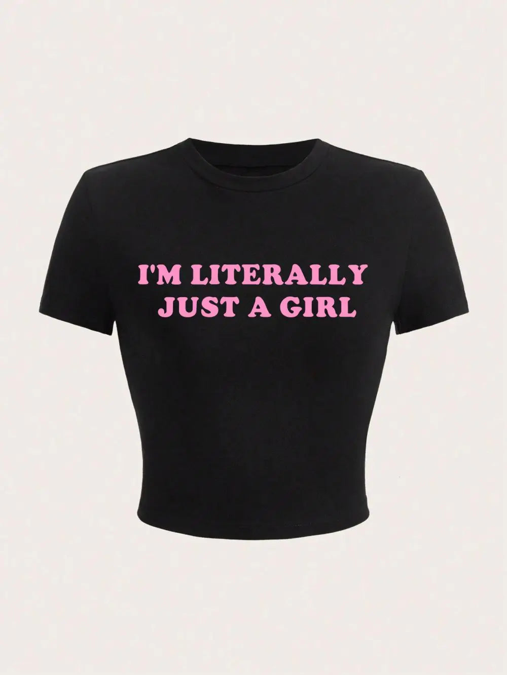 GRETA - Speels Crop-T-Shirt met Letterprint
