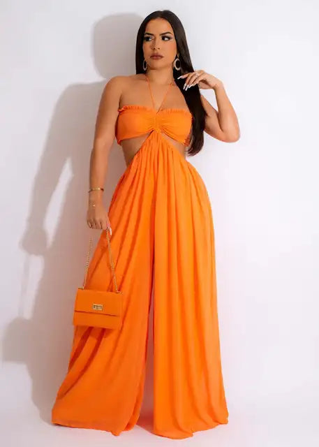 LILY - Elegante Halter Jumpsuit met Blote Rug
