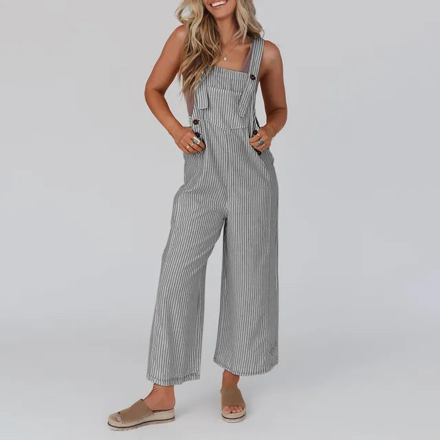 SARAH - Gestreepte Losse Jumpsuit