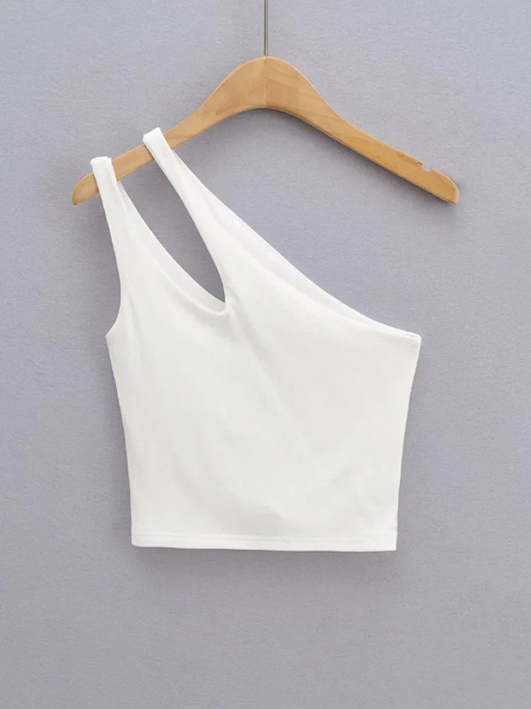 ESTHER - Stijlvol One-Shoulder Crop Top