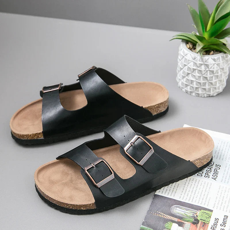 BENCE - Stijlvolle Dubbele Gespslippers