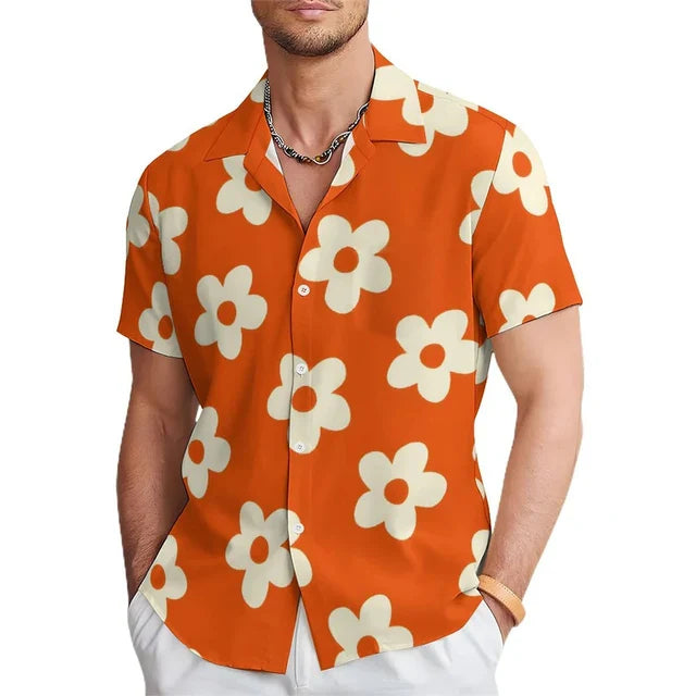 VINCENT - Heren Overhemd met Bloemenpatroon