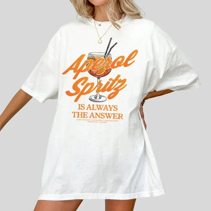 ELENA - Vintage Katoenen T-Shirt