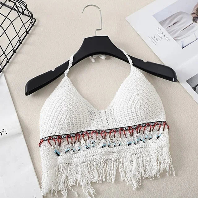 Sabine - Dames Boho Strand Gehaakt Gebreid Badpak BH