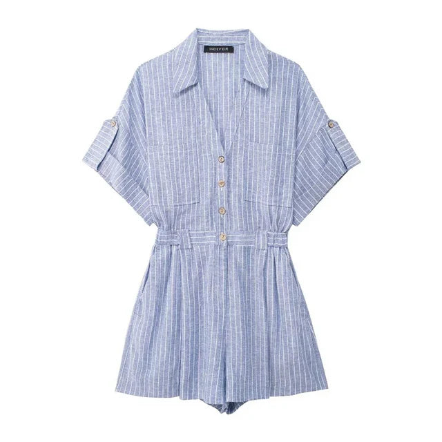 ELENA - Elegante Gestreepte Jumpsuit