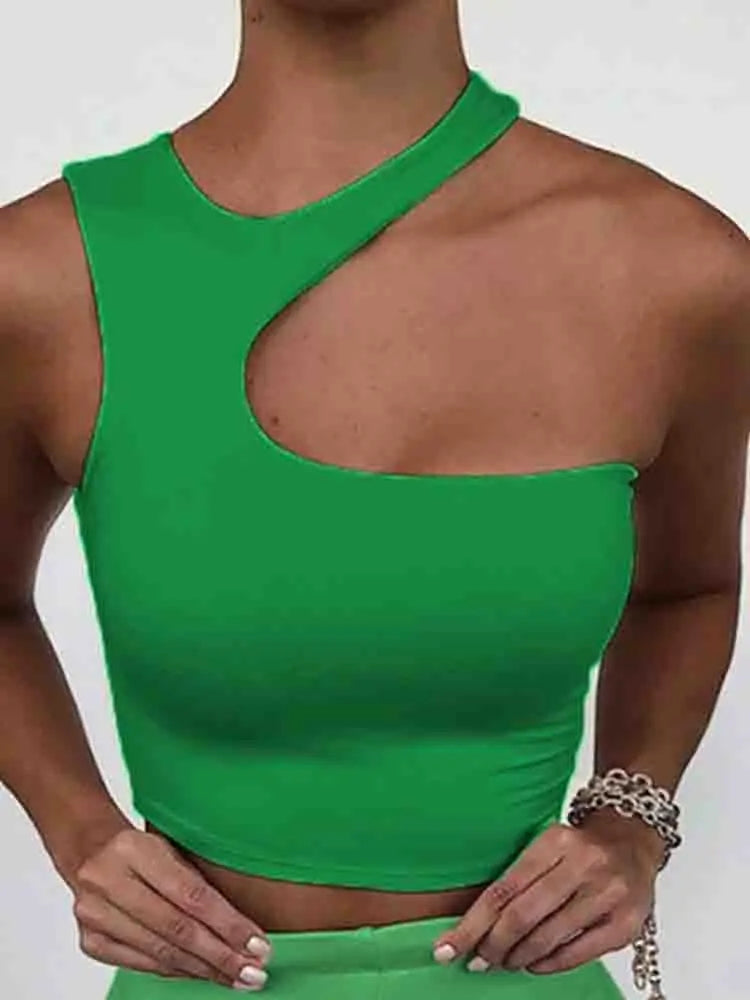 HAILEY - Uitgesneden Schouderloos Crop Top