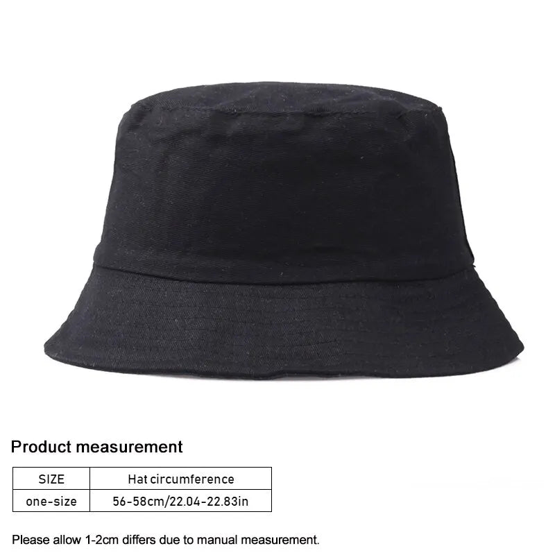 Sophie - Opvouwbare katoenen zwarte buckethat