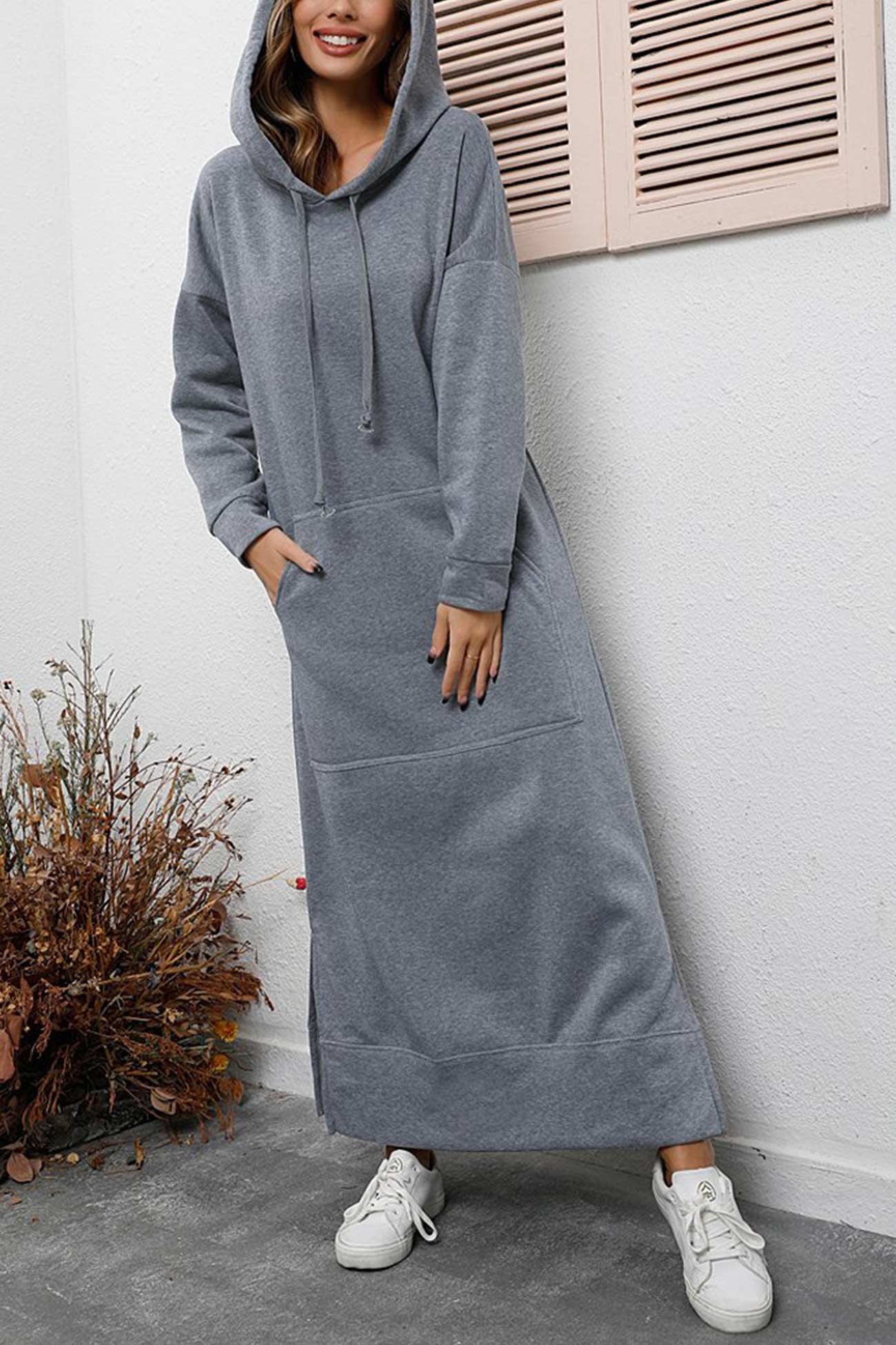 ELLA - Hoodie Jurk met Split