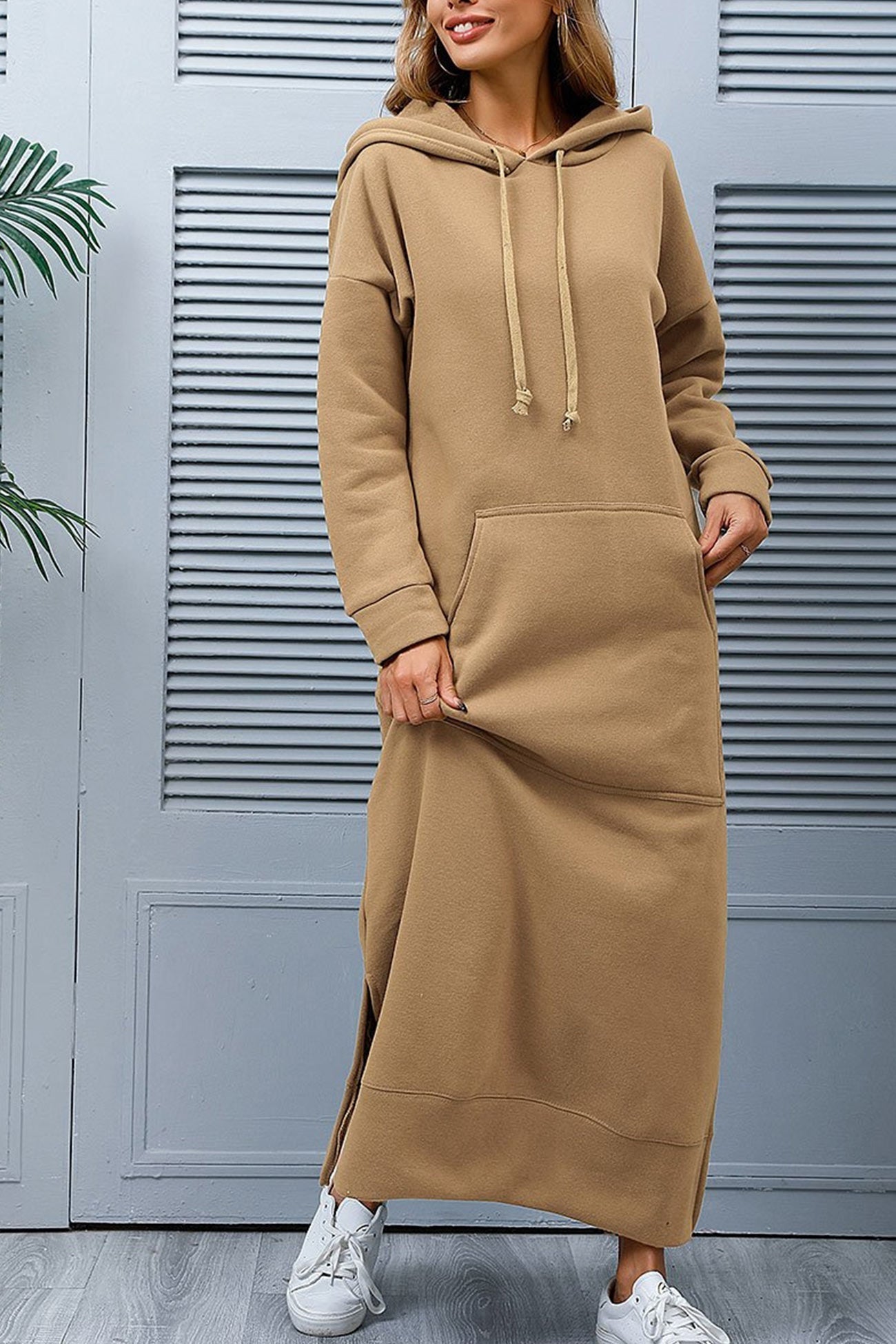 ELLA - Hoodie Jurk met Split