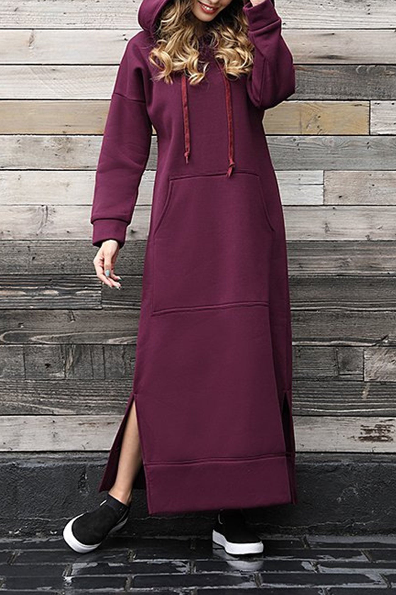 ELLA - Hoodie Jurk met Split