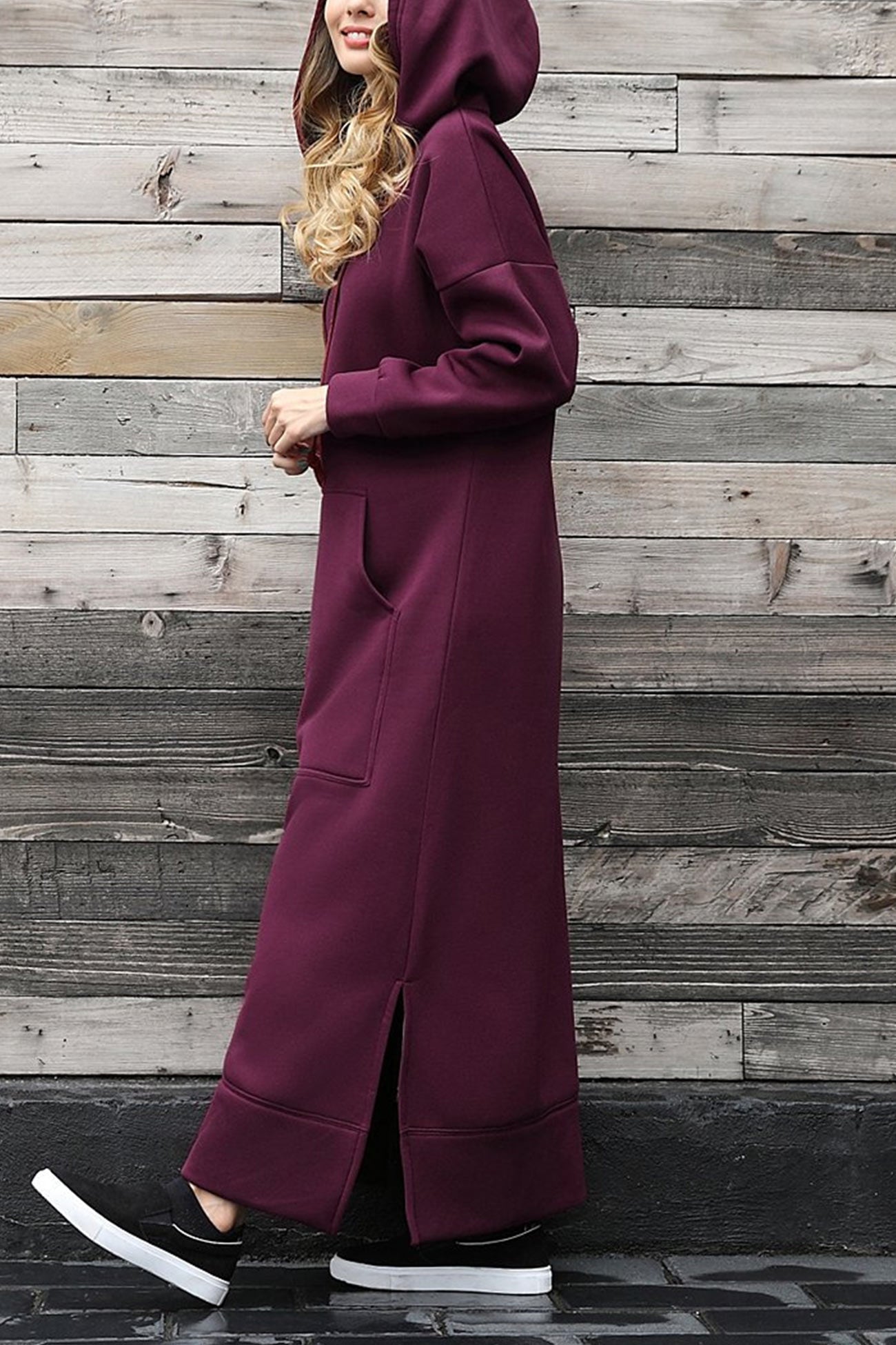 ELLA - Hoodie Jurk met Split