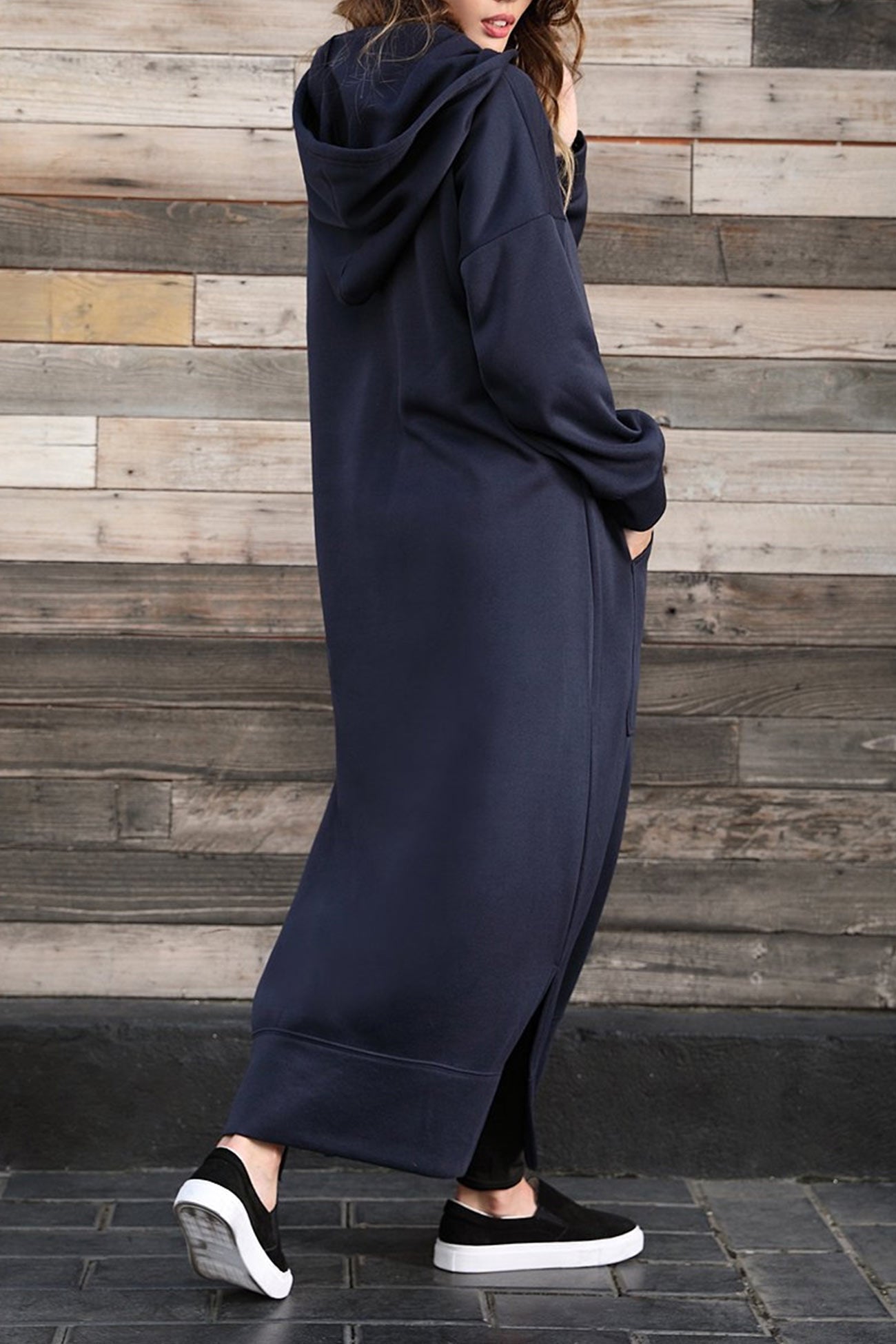 ELLA - Hoodie Jurk met Split