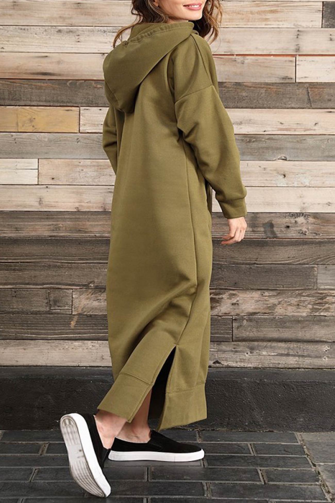 ELLA - Hoodie Jurk met Split