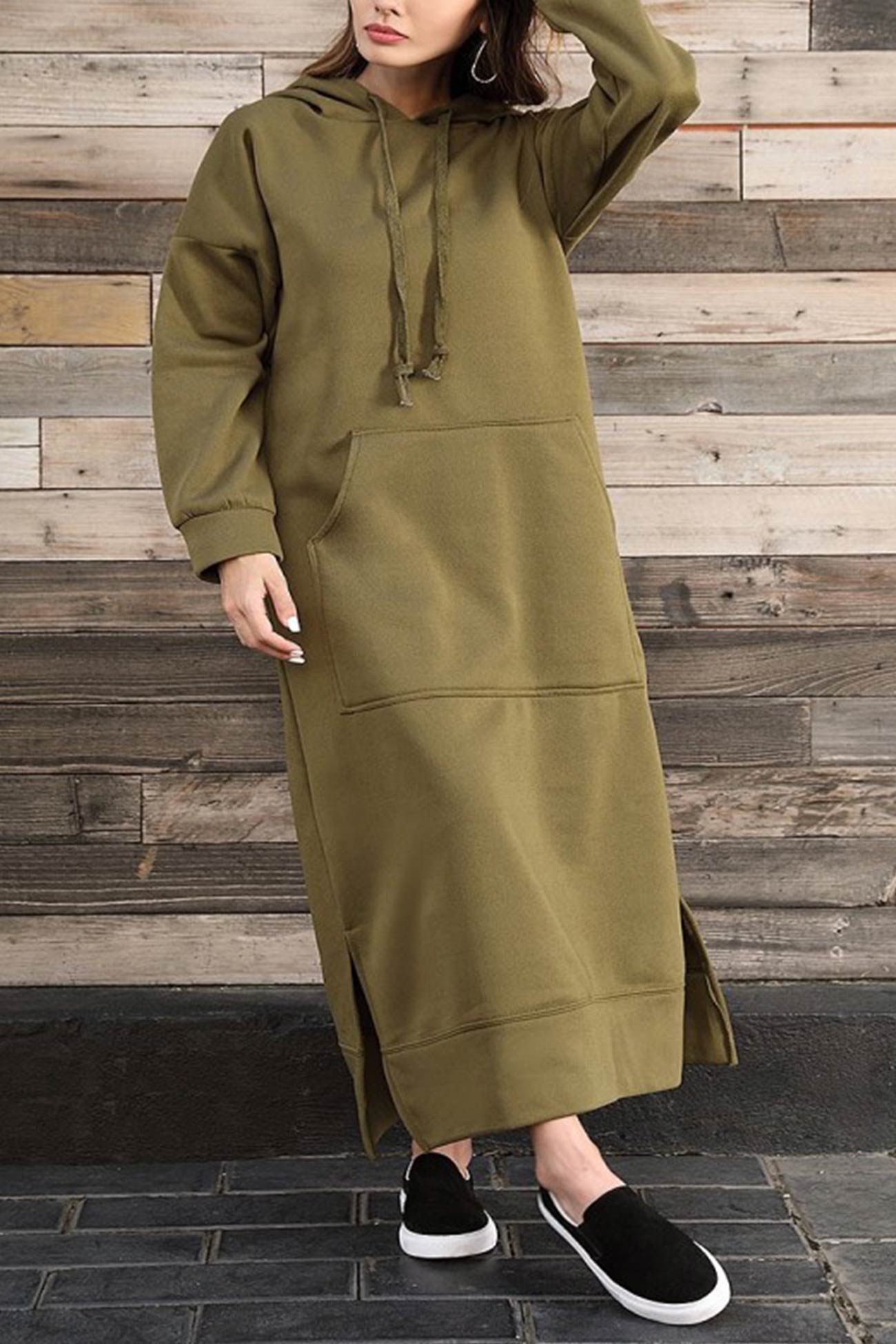 ELLA - Hoodie Jurk met Split