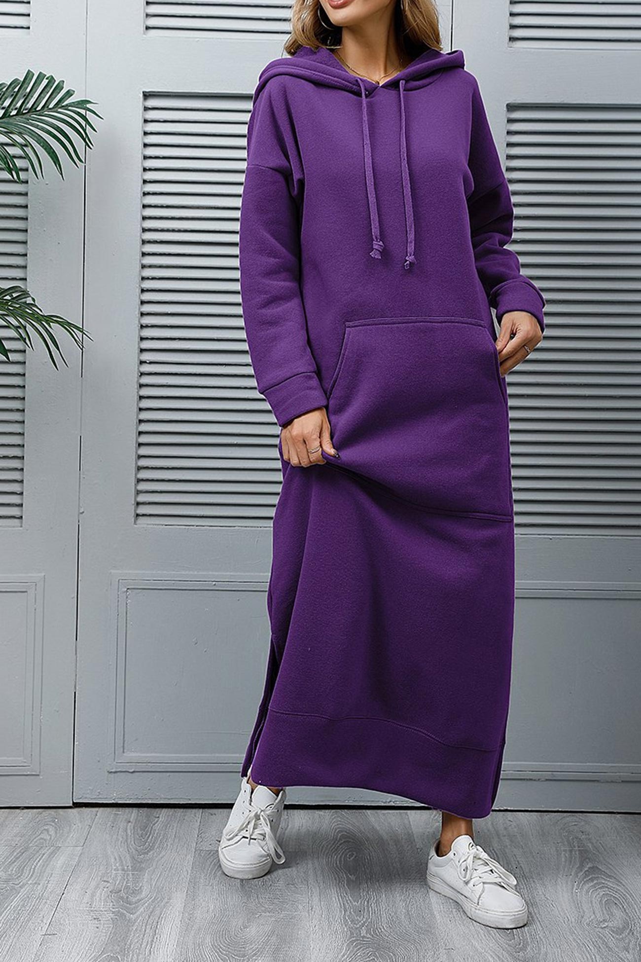 ELLA - Hoodie Jurk met Split