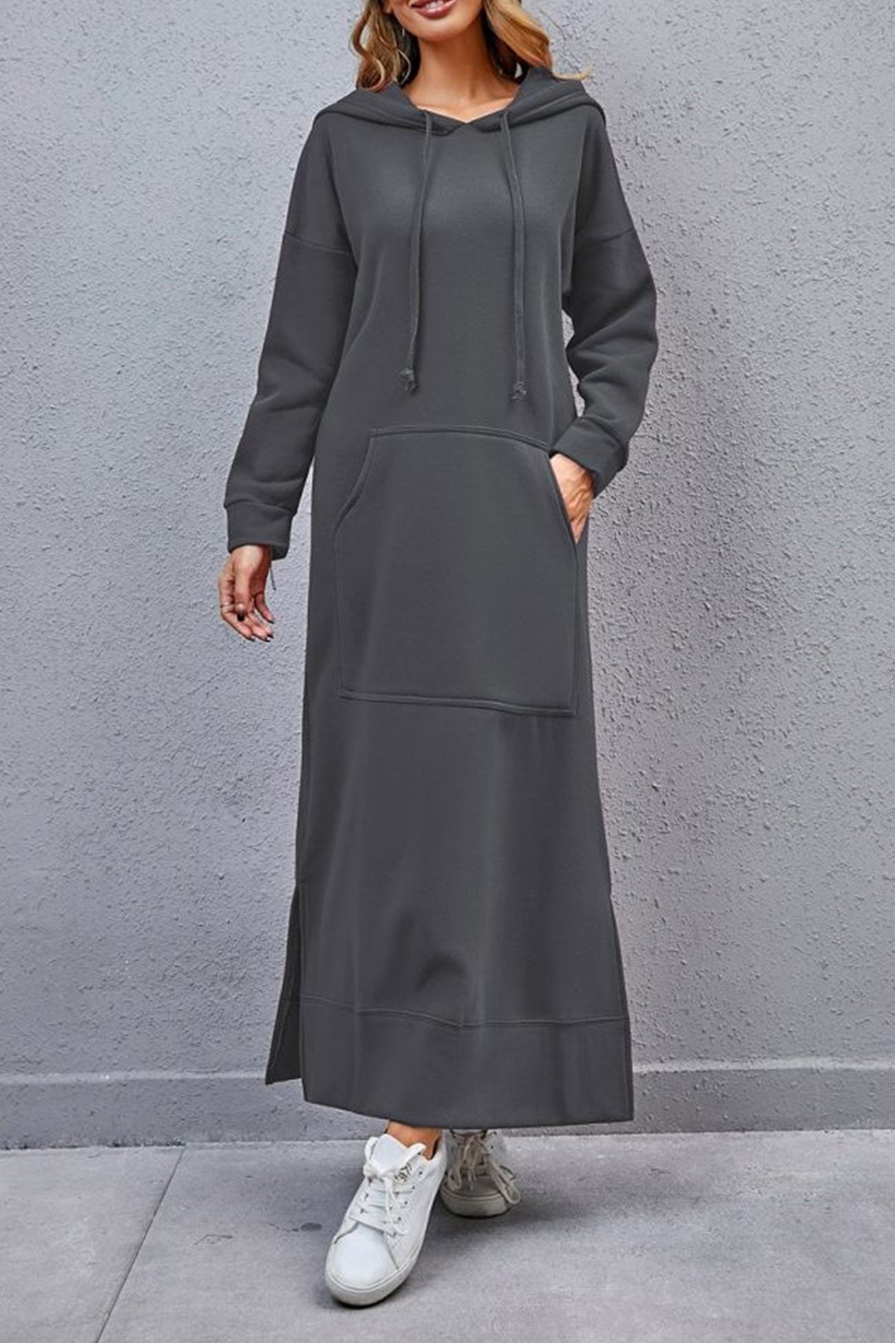 ELLA - Hoodie Jurk met Split