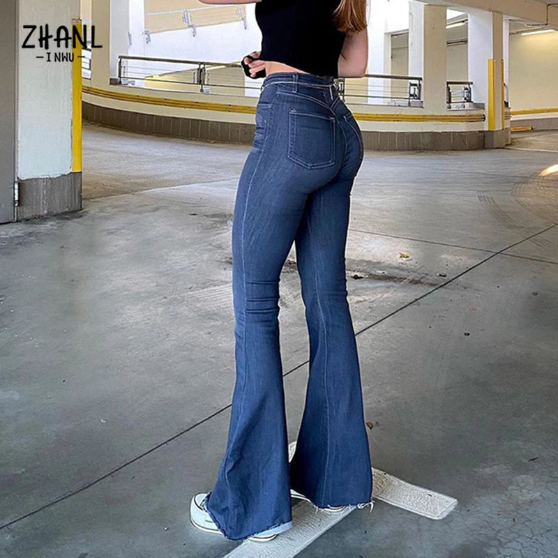 GERARDA - Dames vintage High Waist Stretch Jeans