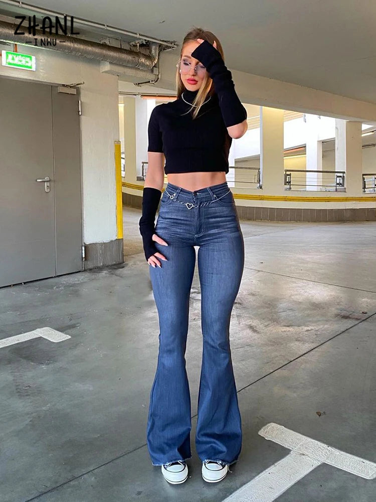 GERARDA - Dames vintage High Waist Stretch Jeans