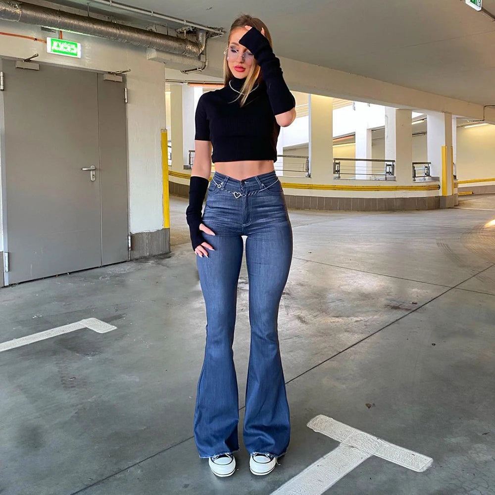 GERARDA - Dames vintage High Waist Stretch Jeans