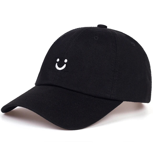 FRANK - Unisex Verstelbare Katoenen Baseballpet met Smiley Borduursel