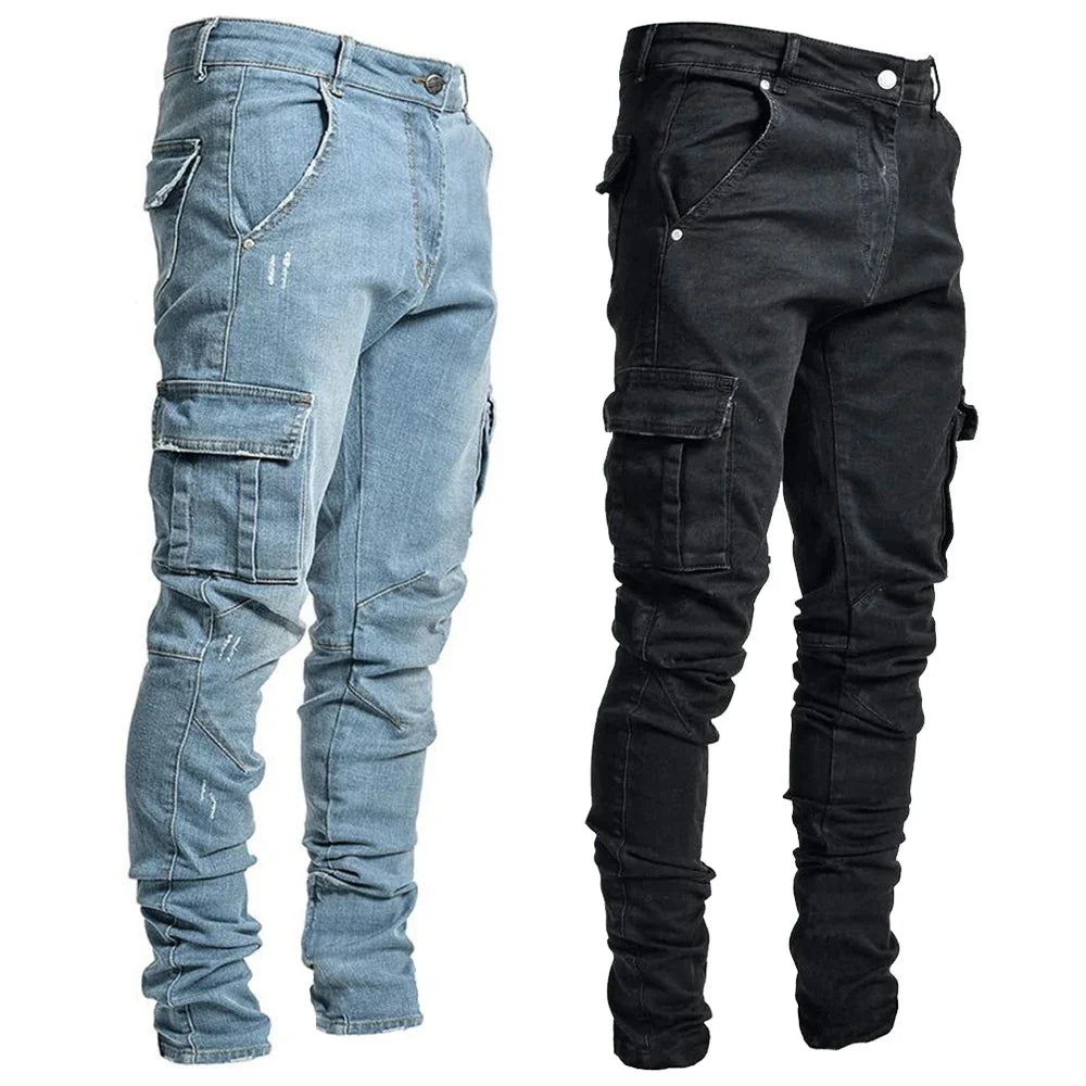 KIKO - Heren Elastische Cargo Jeans