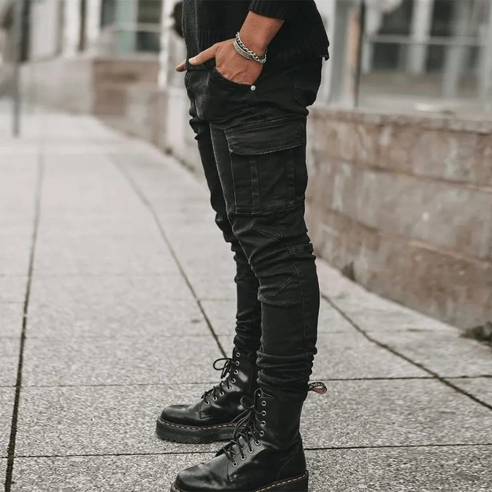 KIKO - Heren Elastische Cargo Jeans
