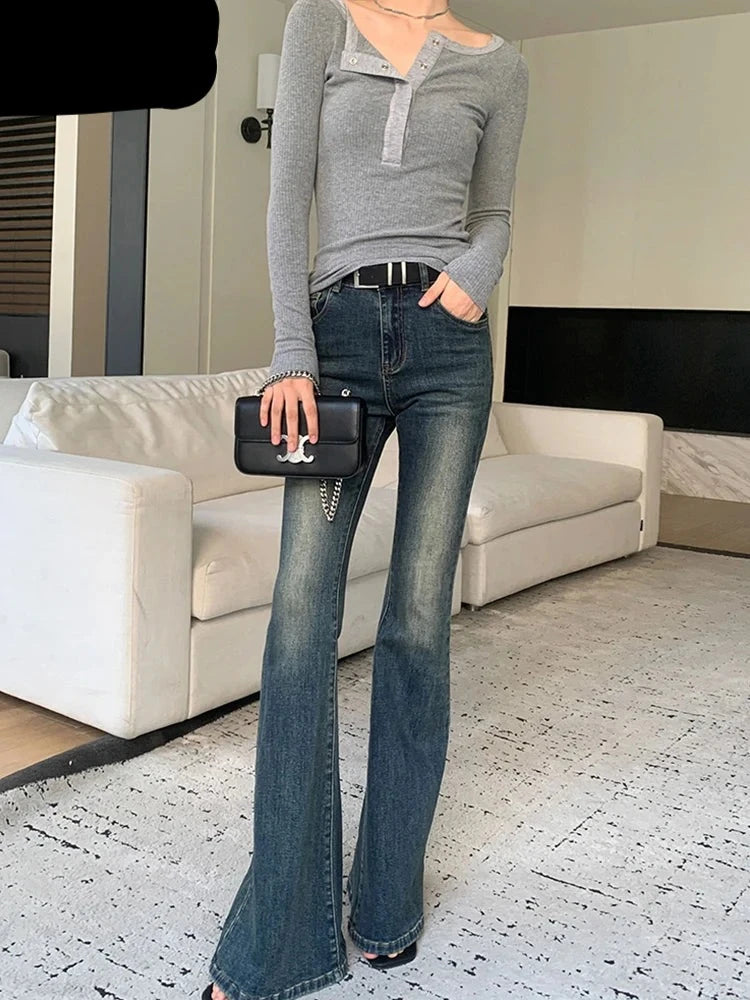 CAROLINE - Boot Cut High Waist Flare Jeans voor Dames