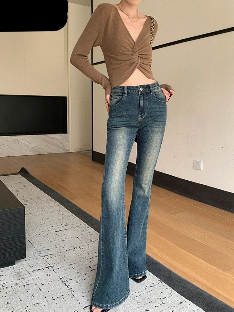 CAROLINE - Boot Cut High Waist Flare Jeans voor Dames