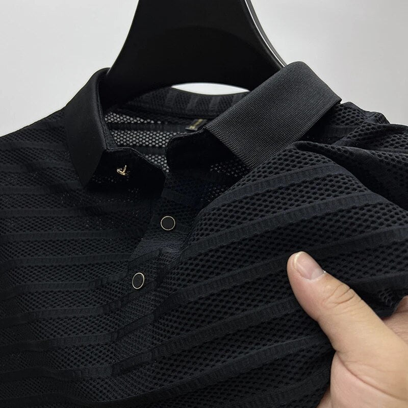 ADRIAEN - Premium zijden poloshirt voor heren