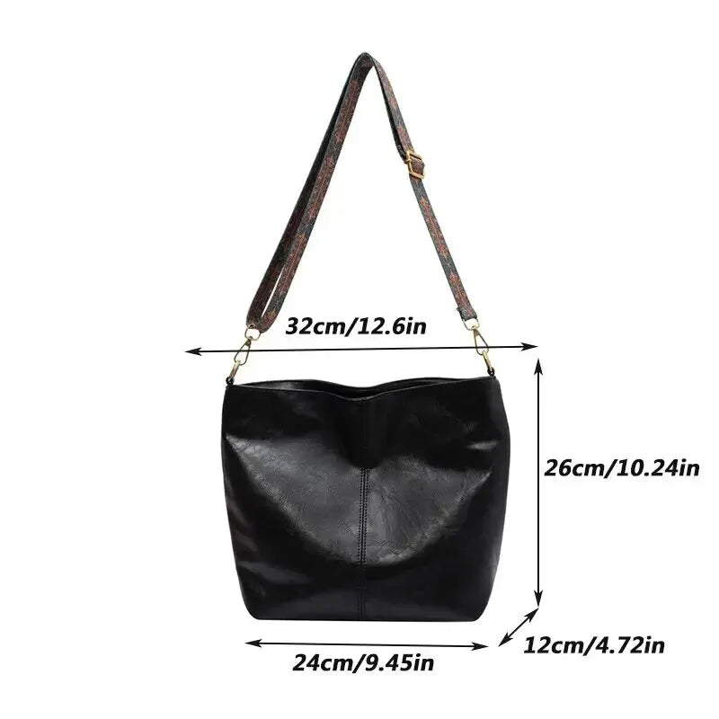 KRISTI - Effen vintage schoudertas voor dames
