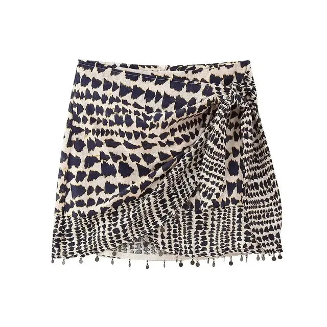 PILAR - Vintage Print Minirok