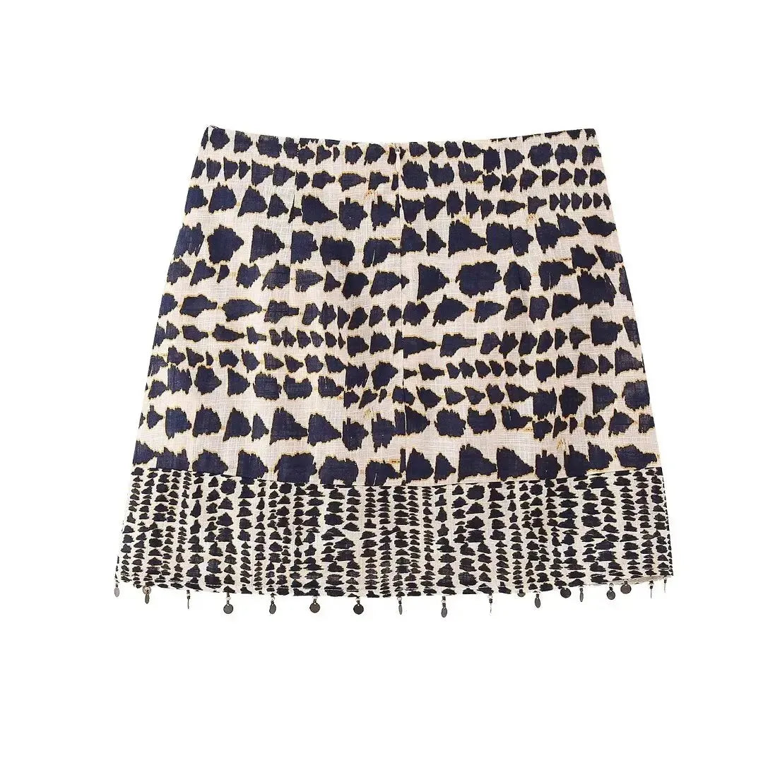 PILAR - Vintage Print Minirok