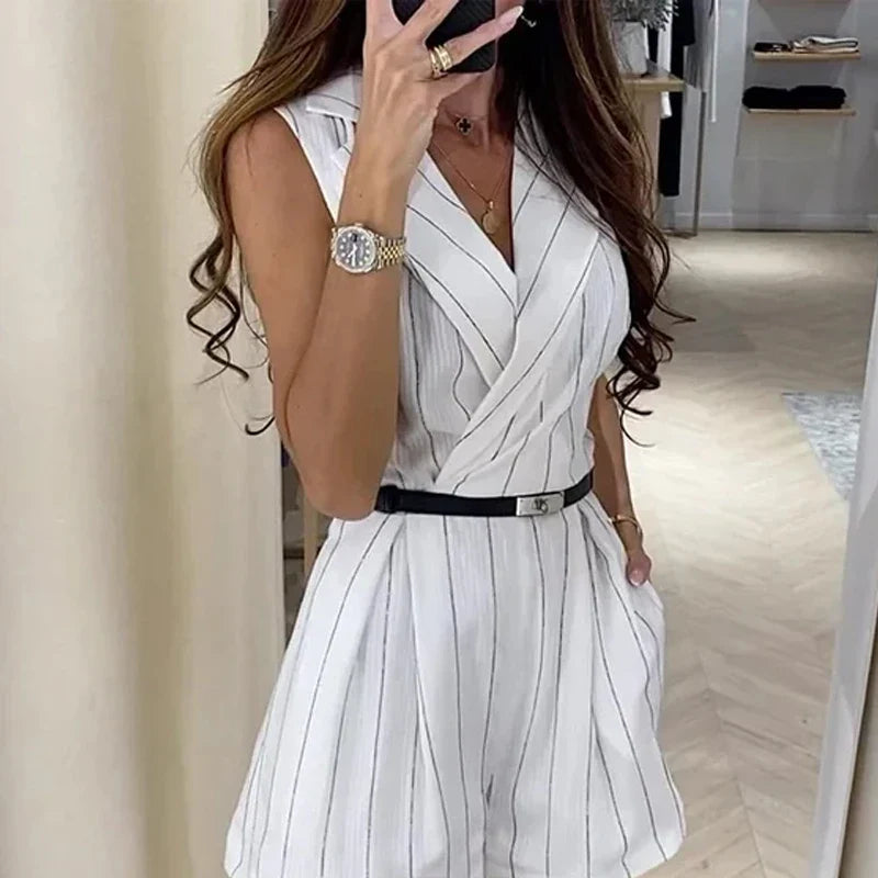 RENATA - Zomer Gestreepte Romper