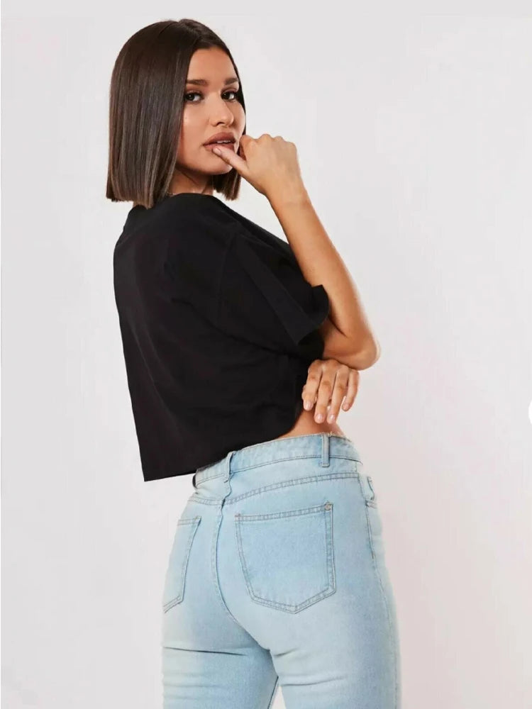 Pien - Sportcroptop voor dames met vleermuismouwen