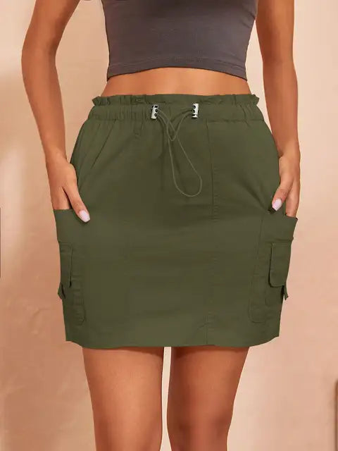 Josephine - Vintage preppy cargo minirok voor dames