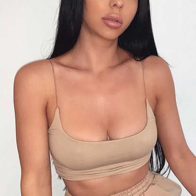 Inge - Damen Bustier Crop Top aus hochelastischer Baumwolle